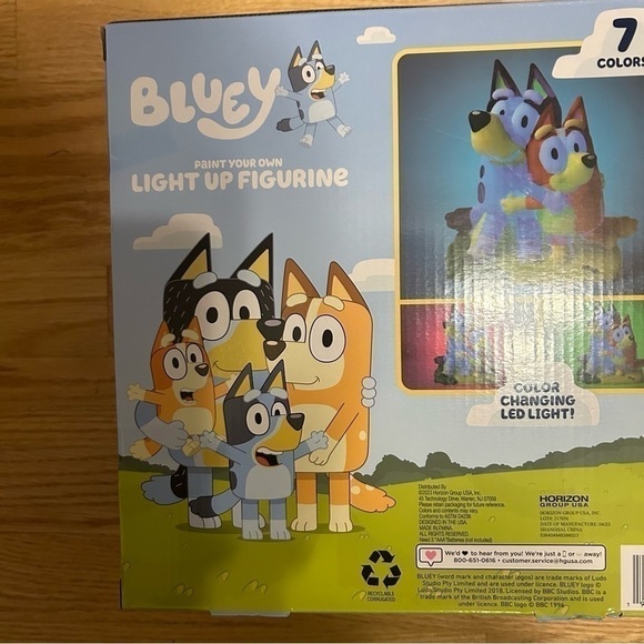 Bluey Paint Your Own Light Up Figurine Night Light Craft NEW Dog Bingo Disney - Picture 4 of 5
